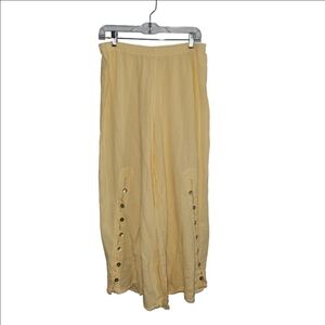 Oh my Gauze! Dallas Yellow Wide-Leg Sz 2 L/XL